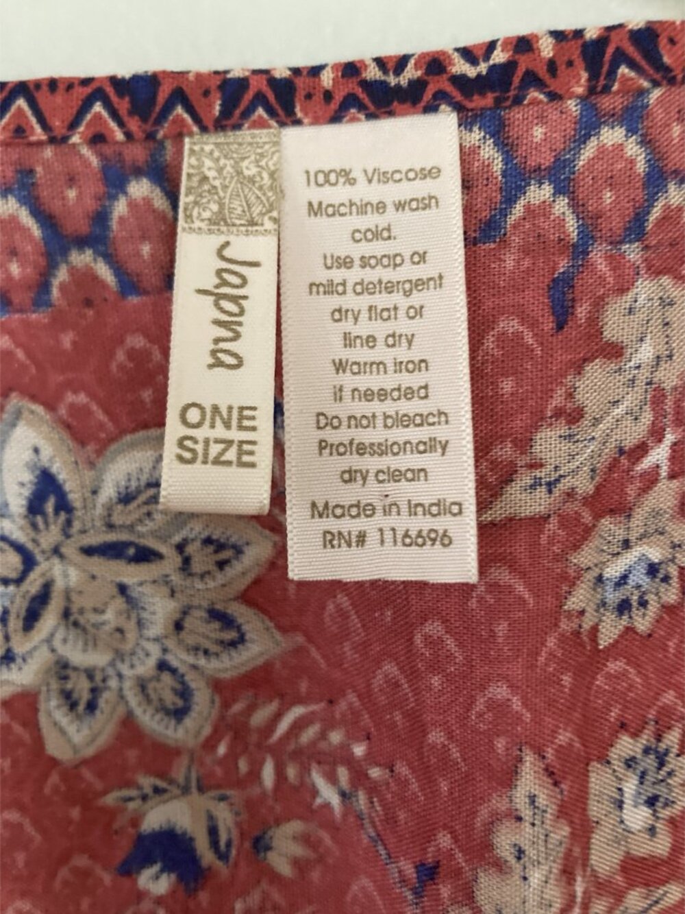 Floral Boho Kimono Cardigan By Japna One Size 100% Viscose Made In India - Picture 2 of 3